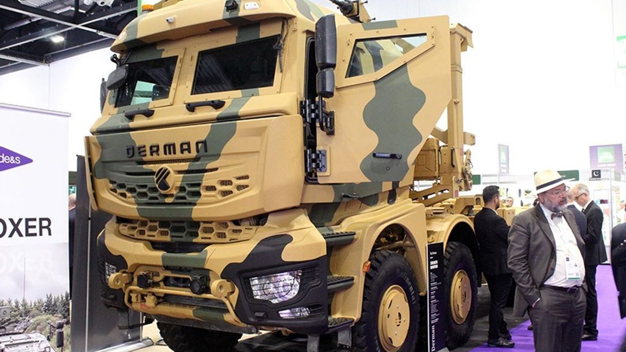 Askeri kamyon DERMAN 8X8 ilk kez yurt dışında vitrine çıktı