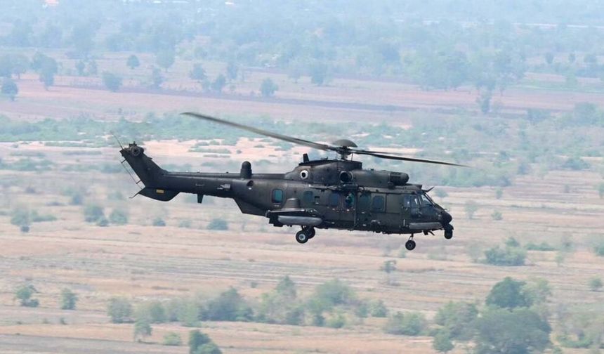Singapur H225M helikopterinde dron ile ekip çalışması test edilecek